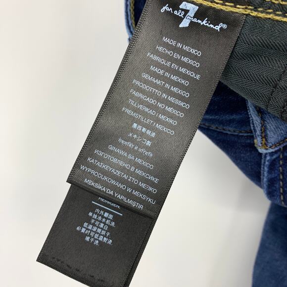 7 For All Mankind Jen7 Ankle Skinny Jeans Womens Sz 6 Medium Wash Stretch Denim - Picture 6 of 8